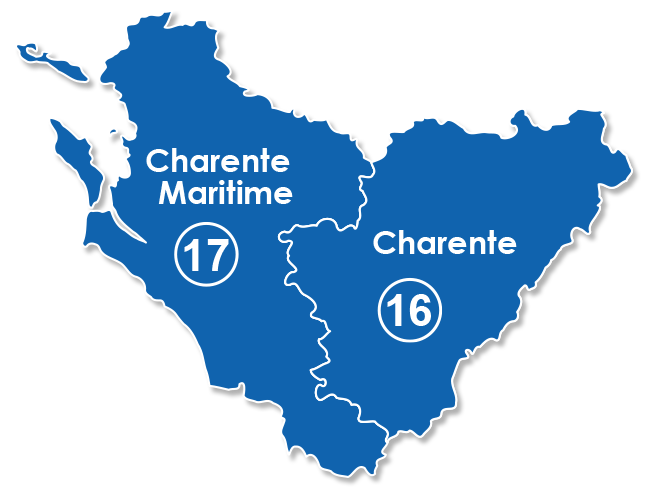 carte actions Association santé éducation et prévention sur les territoires Charentes